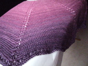shawl made with purple pizzazz gradient set